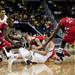 Michigan freshman Mitch McGary protects ball in the game against Saginaw Valley State on Monday. McGary led the team with ten rebounds. Daniel Brenner I AnnArbor.com